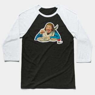 Mustache man eating Baseball T-Shirt